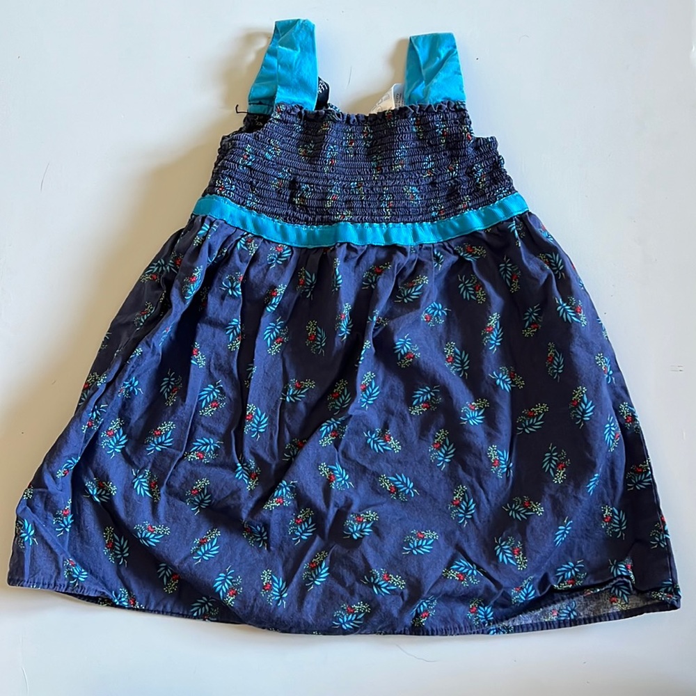 bright blue floral dress